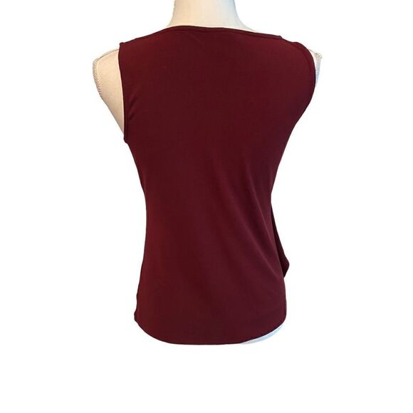 Ann Taylor Burgundy Wine Tank Top Size Oversized XS - Picture 3 of 4